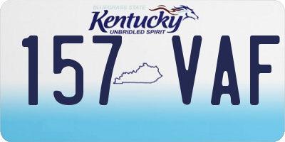 KY license plate 157VAF