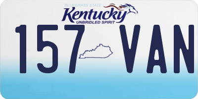 KY license plate 157VAN