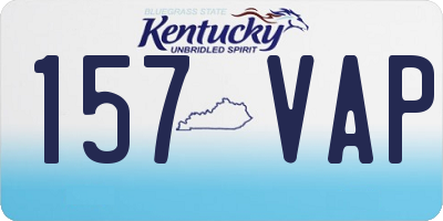 KY license plate 157VAP