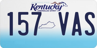 KY license plate 157VAS