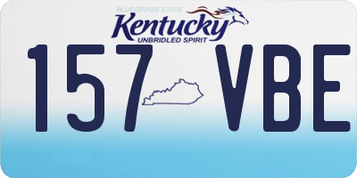 KY license plate 157VBE