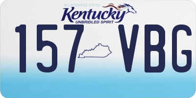 KY license plate 157VBG