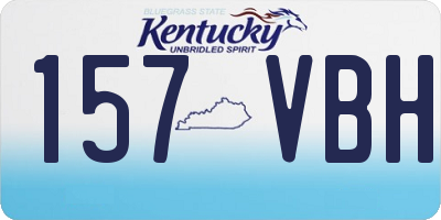 KY license plate 157VBH