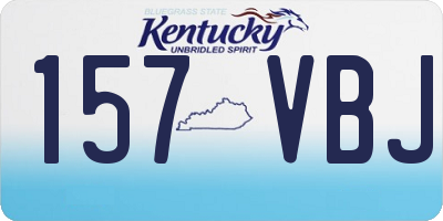 KY license plate 157VBJ
