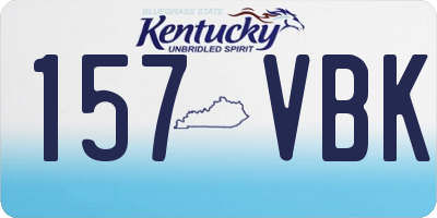 KY license plate 157VBK