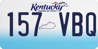 KY license plate 157VBQ