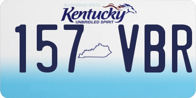 KY license plate 157VBR