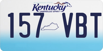 KY license plate 157VBT