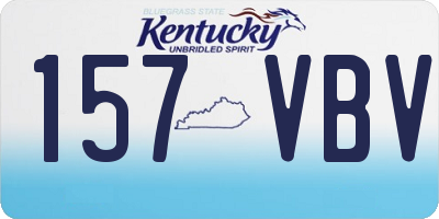 KY license plate 157VBV