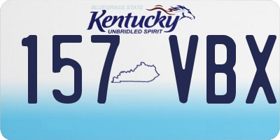 KY license plate 157VBX