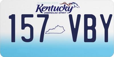 KY license plate 157VBY