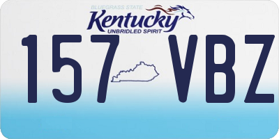 KY license plate 157VBZ