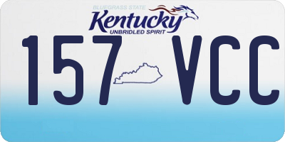 KY license plate 157VCC