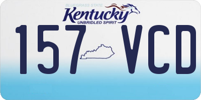 KY license plate 157VCD