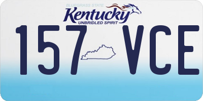 KY license plate 157VCE