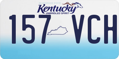 KY license plate 157VCH