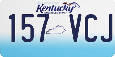KY license plate 157VCJ