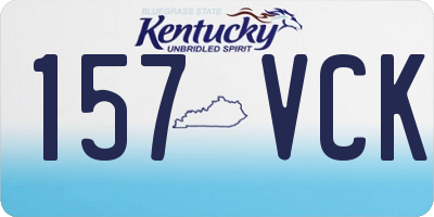 KY license plate 157VCK