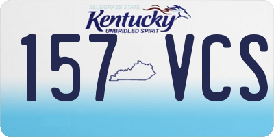 KY license plate 157VCS