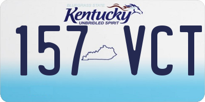 KY license plate 157VCT