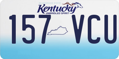 KY license plate 157VCU