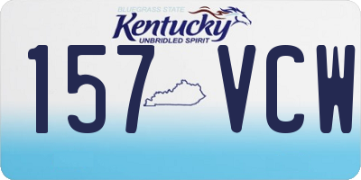 KY license plate 157VCW