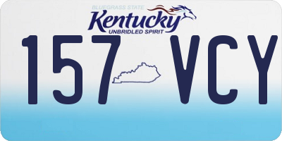 KY license plate 157VCY