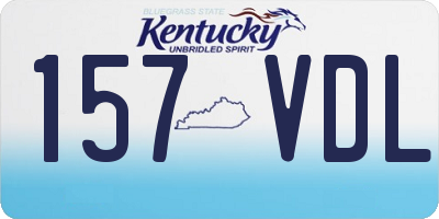 KY license plate 157VDL
