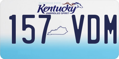 KY license plate 157VDM