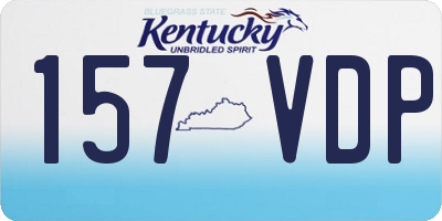 KY license plate 157VDP