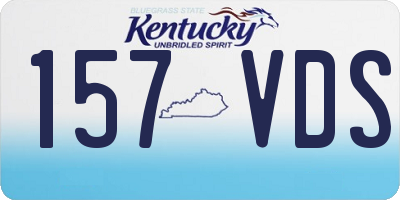 KY license plate 157VDS