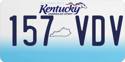 KY license plate 157VDV