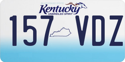 KY license plate 157VDZ
