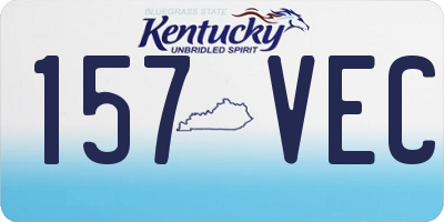 KY license plate 157VEC