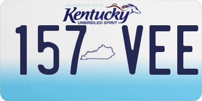 KY license plate 157VEE