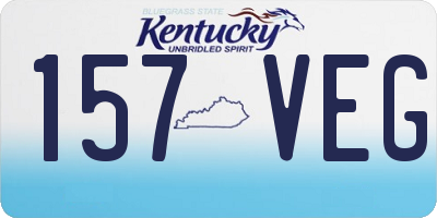 KY license plate 157VEG