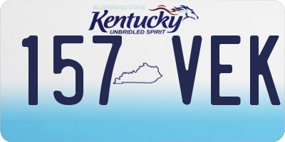 KY license plate 157VEK
