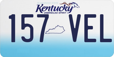 KY license plate 157VEL