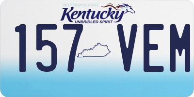 KY license plate 157VEM