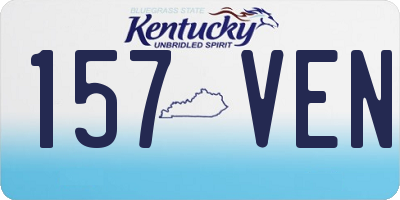 KY license plate 157VEN