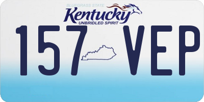KY license plate 157VEP