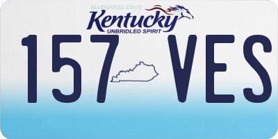 KY license plate 157VES
