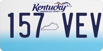 KY license plate 157VEV