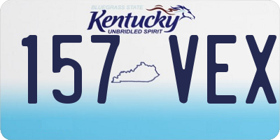 KY license plate 157VEX