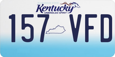 KY license plate 157VFD