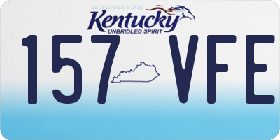 KY license plate 157VFE