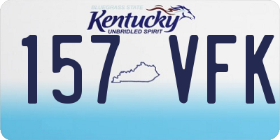 KY license plate 157VFK