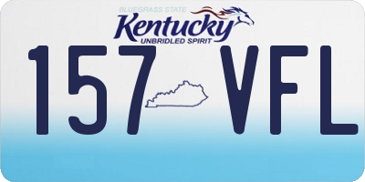 KY license plate 157VFL