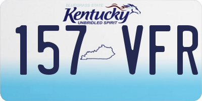 KY license plate 157VFR