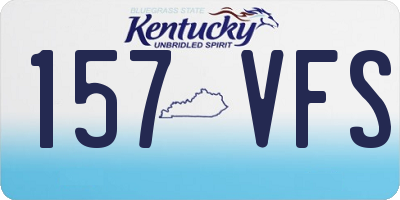 KY license plate 157VFS